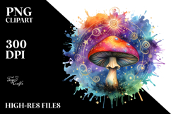 Vibrant Celestial Mushroom PNG Product Image 2