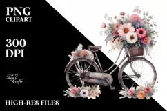 Vintage Dirty Bicycle with Huge Flowers Product Image 3