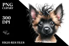 Expressive Malinois Watercolor, Transparent PNG Product Image 2