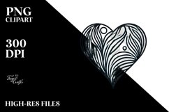 Simple Lineart Heart PNG Product Image 2