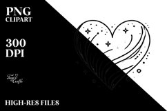 Simple Lineart Heart PNG Product Image 2