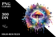 Celestial Mushroom Tarot PNG Product Image 2