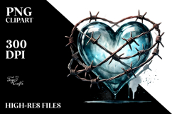 Heart with Barbwire PNG Product Image 2