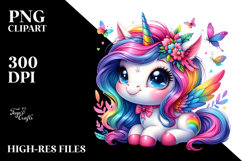 Cute Baby Unicorn, PNG Product Image 2