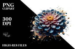 Glossy Zinnia with Golden Insertions PNG Product Image 2