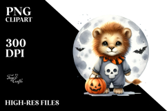 Cute Halloween Lion PNG Product Image 2