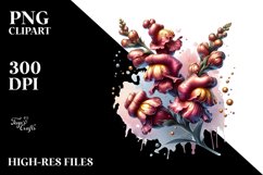 Glossy Snapdragon Watercolor Product Image 1