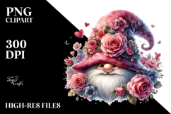 Colorful Valentines Gnome with Heart Sign PNG Product Image 2