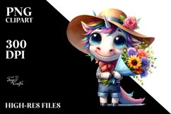 Watercolor Unicorn Clipart Product Image 1