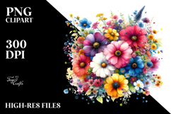 Vibrant Flower Drawing PNG Product Image 2