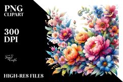 Vibrant Flower Drawing PNG Product Image 2