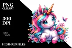 Funny Baby Unicorn, Transparent PNG Product Image 1