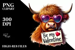 Detailed Highland Calf with Sunglasses, High-Res PNG Product Image 2