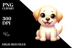 Watercolor Cute Cartoon Labrador Retriever PNG Product Image 2