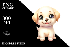 Watercolor Cute Cartoon Labrador Retriever PNG Product Image 2