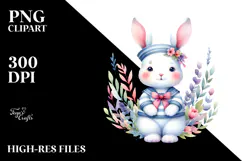 Vibrant Rabbit in Sailor Suit PNG Product Image 2