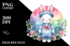 Pastel Wimsical Rabbit Sailor Suit PNG Product Image 2