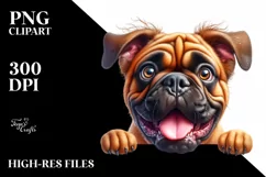 Funny Bullmastiff Smiling | Sublimation | Clipart Product Image 1