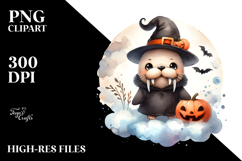 Cute Halloween Walrus PNG Product Image 2