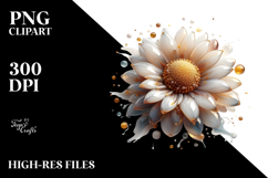 Glossy Sunflower with Golden Insertions PNG Product Image 2