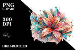 Abstract Wooden Lily PNG Product Image 2