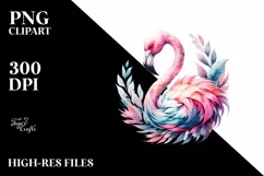 Colorful Flamingo Sticker Clipart Product Image 1