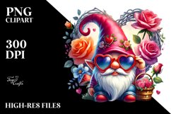Valentines Gnome Sunglasses PNG Product Image 2