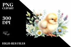 Watercolor Baby Chicken High PNG Product Image 1