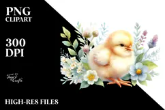 Watercolor Baby Chicken High PNG Product Image 2