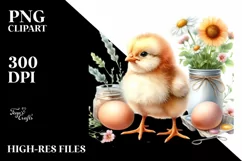 Watercolor Baby Chicken High PNG Product Image 1