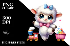 Colorful Baby Lamb Dancing PNG Product Image 2