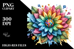 Abstract Wooden Gerbera PNG Product Image 2