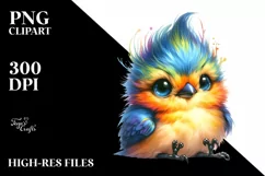 Baby Bird with Cool Haircut PNG Product Image 3
