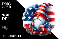 watercolor patriotic gnome Product Image 2