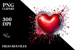 Red Glossy Heart PNG Product Image 2
