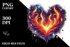 Fire Heart PNG Product Image 2