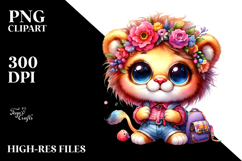 Vibrant Goofy Baby Lion PNG Product Image 2
