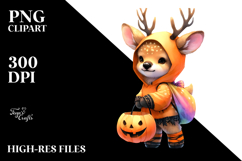 Cute Baby Elk Watercolor PNG Product Image 2