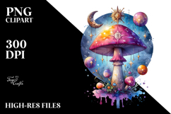 Magical Celestial Mushroom, High-Res PNG Product Image 2