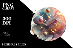 Abstract Glossy Cosmos PNG Product Image 2