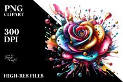 Colorful Glossy Rose, Transparent PNG Product Image 2