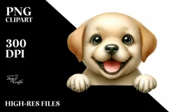 Colorful Labrador Retriever Baby Clipart Product Image 1