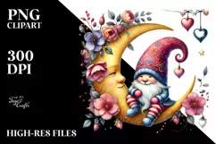Adorned Gnome Moon PNG Product Image 2