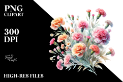Colorful Small Carnation | Clipart Product Image 2