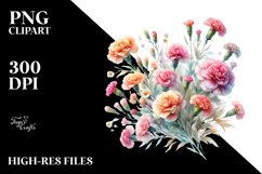 Colorful Small Carnation | Clipart Product Image 3