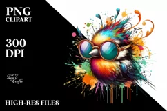 Quirky and Colorful Bird Clipart Product Image 3