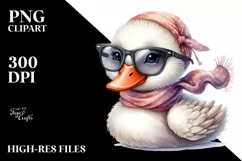 Detailed Swan Watercolor Clipart Product Image 3