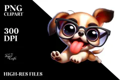 Exaggerated Cartoon Puppy PNG Product Image 2