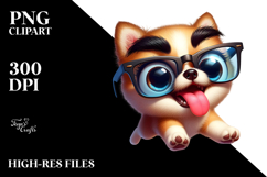 Dramatic Cartoon Puppy PNG Product Image 2