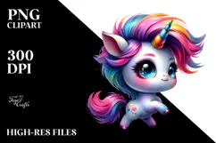 Funny Baby Unicorn PNG Product Image 2